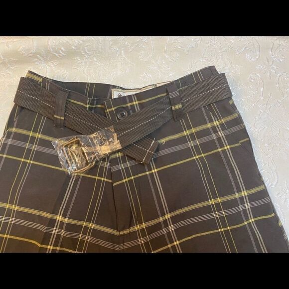 Seven Souls Plaid Boys Shorts Color: Slate Black - Picture 3 of 11